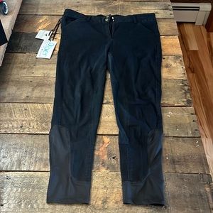 NWT, Piper Denim Full Seat Breeches, Black Denim, 38R